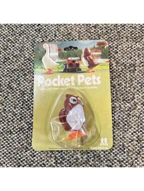 Vintage Tomy Pocket Pets Wind-Up Owl Toy